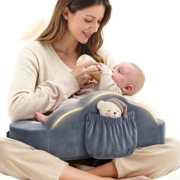 Almohada De Lactancia De Espuma Viscoelástica Con Cinturón Ajustable Y Bolsa De Almacenamiento Para Soporte Lumbar.