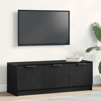 Vidaxl Gabinete De Tv 102 X 35 X 36,5 Cm Roble Negro