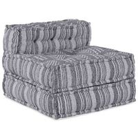 vidaxl unidad de sofa modular tela impresion gris 70 x 70 x 56 cm