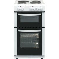 essentials cfte50w17 50 cm electric solid plate cooker - white white