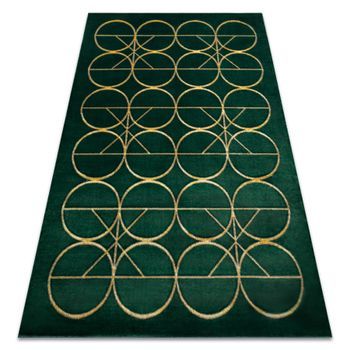 Alfombra Emerald Exclusivo 1010 Glamour, Elegante Circulos Botella Ver 200x290 Cm