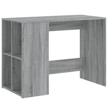 Escritorio De Madera De Ingeniería Gris Sonoma 102x50x75 Cm Vidaxl