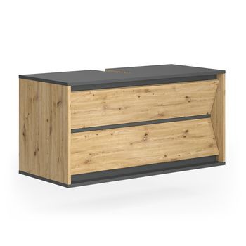 Mueble Bajo Lavabo Edelin 100 X 50 Cm Con 2 Cajones Vicco