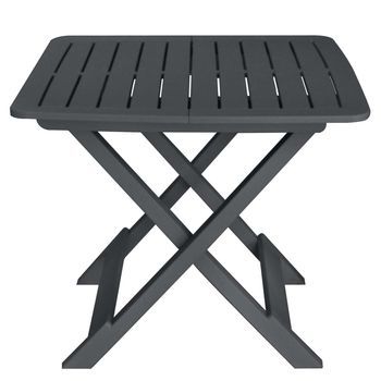 Mesa Y Sillas Plegables De Jardín 3 Uds | Conjunto De Mesa Y Sillas Plástico Antracita