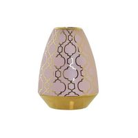jarron porcelana 18x18x24 cromado rosa