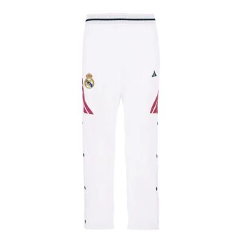 Pantalon Largo Baloncesto Real Madrid Adidas Blanco