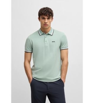 BOSS para hombre. 50469055 Polo Paddy verde (XXL), Casual, Algodón, Manga corta