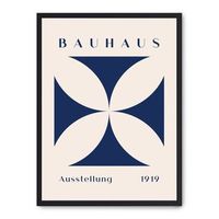 cuadro bauhaus blue flower