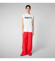 save the duck para mujer dt2231w-besy20 camiseta fiora blanco m casual algodon manga corta