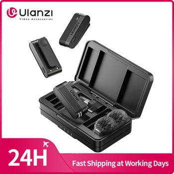 Micrófono inalámbrico Ulanzi A100 micrófono Lavalier para iPhone 16 15 Pro (máx.) grabación de sonido de cámara monitoreo en tiempo Real actualización J12