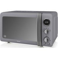 swan retro sm22030grn solo microwave - grey grey