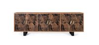 aparador con 6 puertas de madera de acacia natural marron
