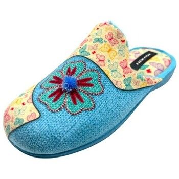 Bienve Pantuflas Ir por casa señora 5132 celeste para mujer