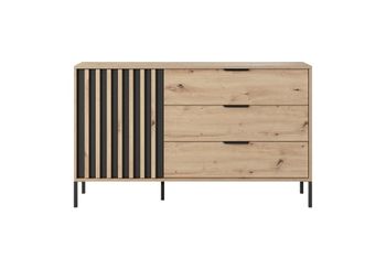 Cómoda efecto madera Crema y Negro