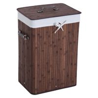cesto para ropa sucia 40x30x60cm marron