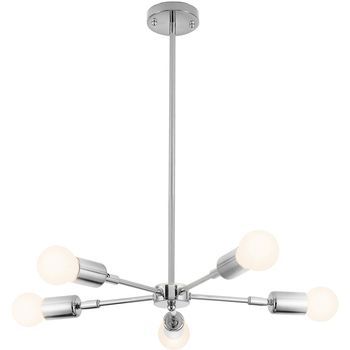 Lámpara De Techo - Lámpara Colgante De Diseño - 5 Brazos - Tristan Plata