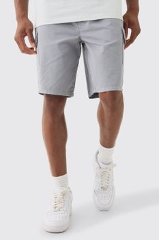 Pantalón Corto Cargo Holgado, Gris