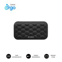 subblim ergo airpadding reposamuaecas para raton - espuma viscoelastica 65d - tejido airmesh transpirable - base antideslizante - color negro