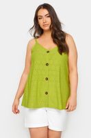 yours top tirantes verde pistacho con bordados calados mujer curvy y tallas grandes yours