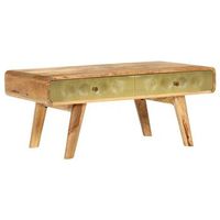 mesa de centro de madera maciza de mango 90x50x40 cm vidaxl