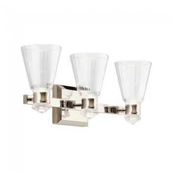 Aplique de pared led para baños kayva (3x6w)