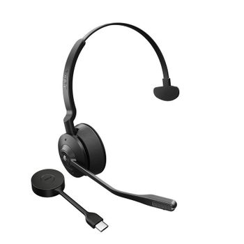 Auriculares inalámbricos Jabra Engage 55 para oficina, con micrófono, cancelación de ruido, titanio y negro, protección auditiva