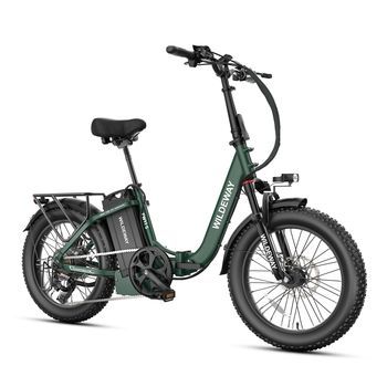Bicicleta Eléctrica Plegable De Cuadro Bajo Wildeway Fw11s, 48 V 35 Ah, Fat Bike De 20