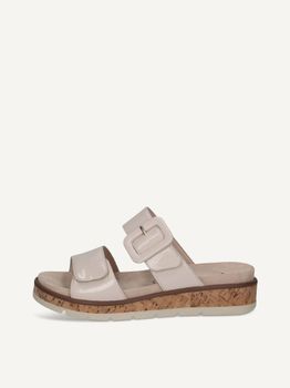 CAPRICE Mule, white, made of Leather without heel, Size 42