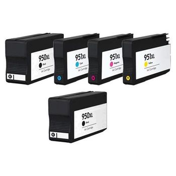 Compatible Multipack HP OfficeJet Pro 8600 Premium e-All-in-One Printer Ink Cartridges (5 Pack) -CN045AE