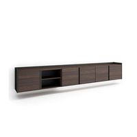 mueble tv secadero-01 suspendido con almacenaje y led