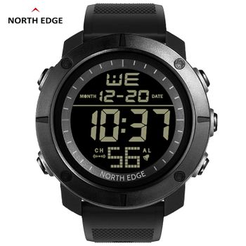 NORTH EDGE-relojes digitales para hombre, cronómetro deportivo con alarma de hora mundial militar del ejército, resistente al agua hasta 50M, 2022