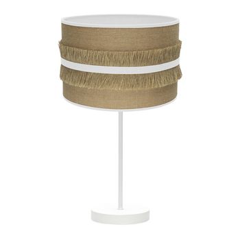 Sobremesa grande natalia 1xe27 blanco/saco-blanco 62x30x30 cm