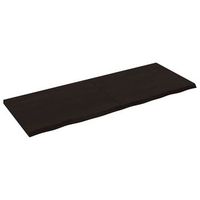 tablero mesa madera roble tratada marron oscuro 160x60x2-4 cm vidaxl