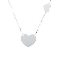 cadena corazon grabable plata 925