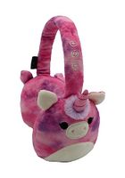 squishmallows lola the unicorn - auriculares bluetooth de peluche con microfono integrado para hacer y recibir llamadas rango bluetooth de 10 metros control de volumen almohadillas de felpa suave y