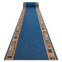 alfombra de pasillo con refuerzo de goma  jena azul 120cm 120x120 cm