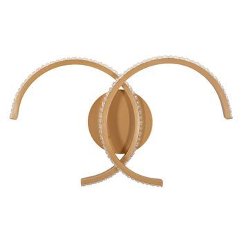 Lámpara De Pared De Metal Dorado Con 3 Luces Cm 41x8,5x24