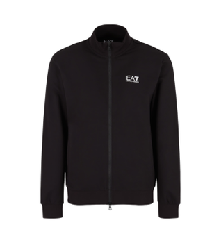 EA7 para hombre. 8NPM31_PJVRZ Sudadera tipo cárdigan (XS), Negro, Casual, Deportivo, Algodón, Multideporte