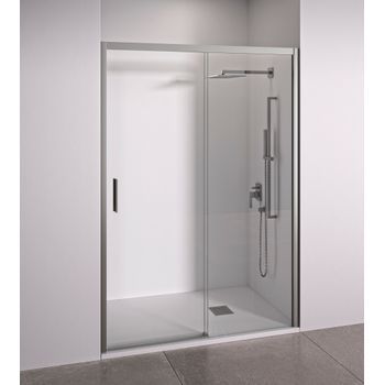 Mampara De Ducha Frontal Plata 165-170 Cm Acceso Izquierda Bellobath