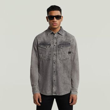 G-Star Raw Camisa manga larga D23616-D540-H162 SUN FADE GRAPHITE GREY para hombre