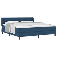 cama tapizada 203x183x88 cm  - azul