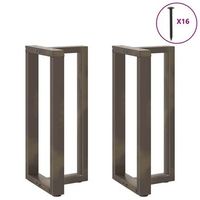 patas de mesapierna de mesa bar forma t 2 uds acero natural 40x35x90-91cm