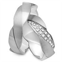 alianzas 18 quilates oro blanco 18 diamantes