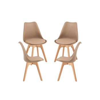 Pack 4 Sillas Synk Basic De Polipropileno 82*53*53 Cm - Trigo