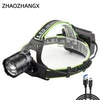 zhaozhangx lampara de pesca nocturna multifuncional de alta potencia montada en la cabeza faro laser blanco led lampara de ciclismo para senderismo al aire libre