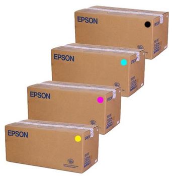 Original Multipack Epson Aculaser CX37DN Printer Toner Cartridges (4 Pack) -C13S050593