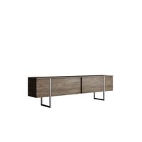 mueble tv luxe nogal plata