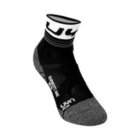 uyn runners one short calcetines para correr mujeres-negroblanco