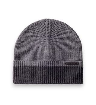 Hackett London para hombre. HM0400122 Gorro Merino gris (OSFA), Casual, Lana