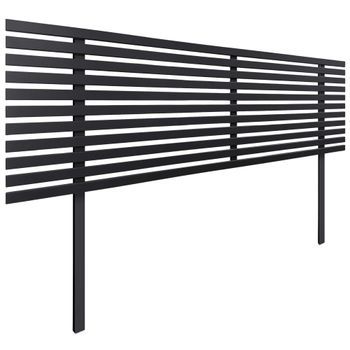 Cabecero De Madera Reciclada Dm Estilo Japones Con Patas 160x115cm Camas 160 - Negro Sólido